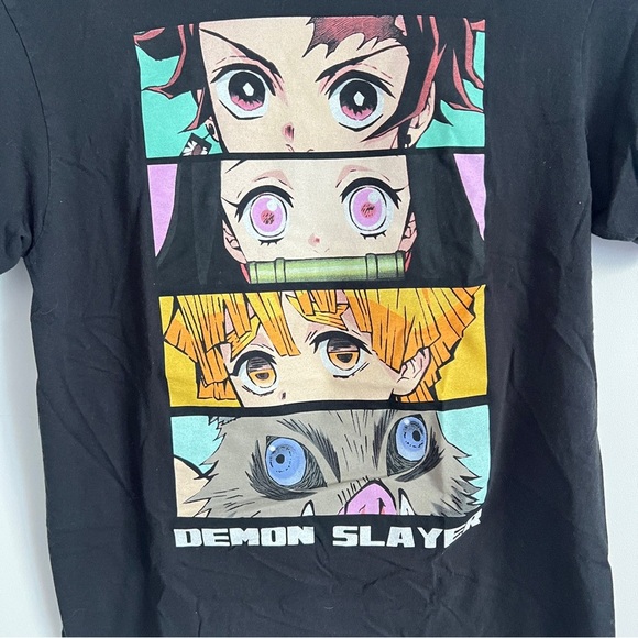 Demon Slayer Anime Black Graphic T-Shirt-Youth Size Medium - Picture 2 of 4